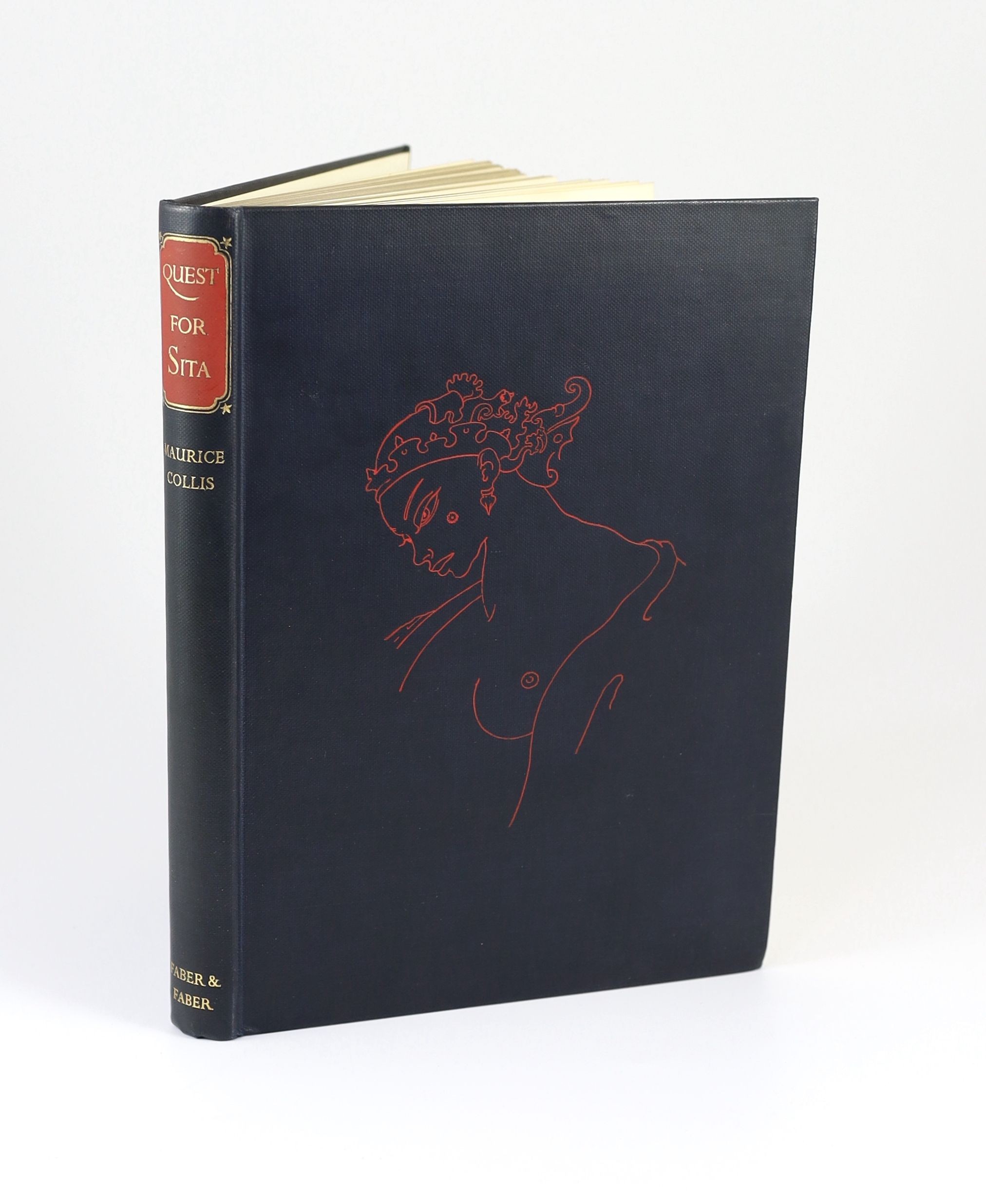 Collins, Maurice - Quest for Sita, one of 500, illustrated by Mervyn Peake, 4to, buckram, Faber & Faber, London, 1946